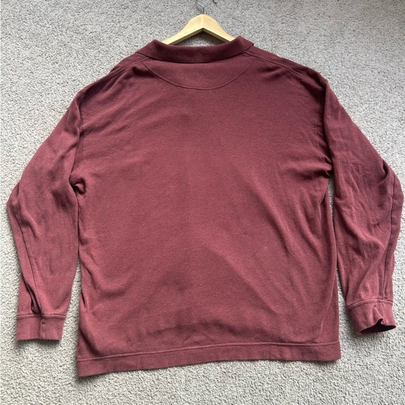 Cutter and Buck Size XL mens long sleeve advantage jersey polo,bordeaux heather - Picture 7 of 7